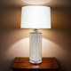 White and Crystal Table Lamp B22 40W 760mm White and Crystal Table Lamp B22 40W 760mm